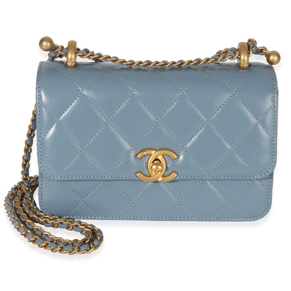 Chanel Blue Quilted Calfskin Mini Perfect Fit Flap Bag